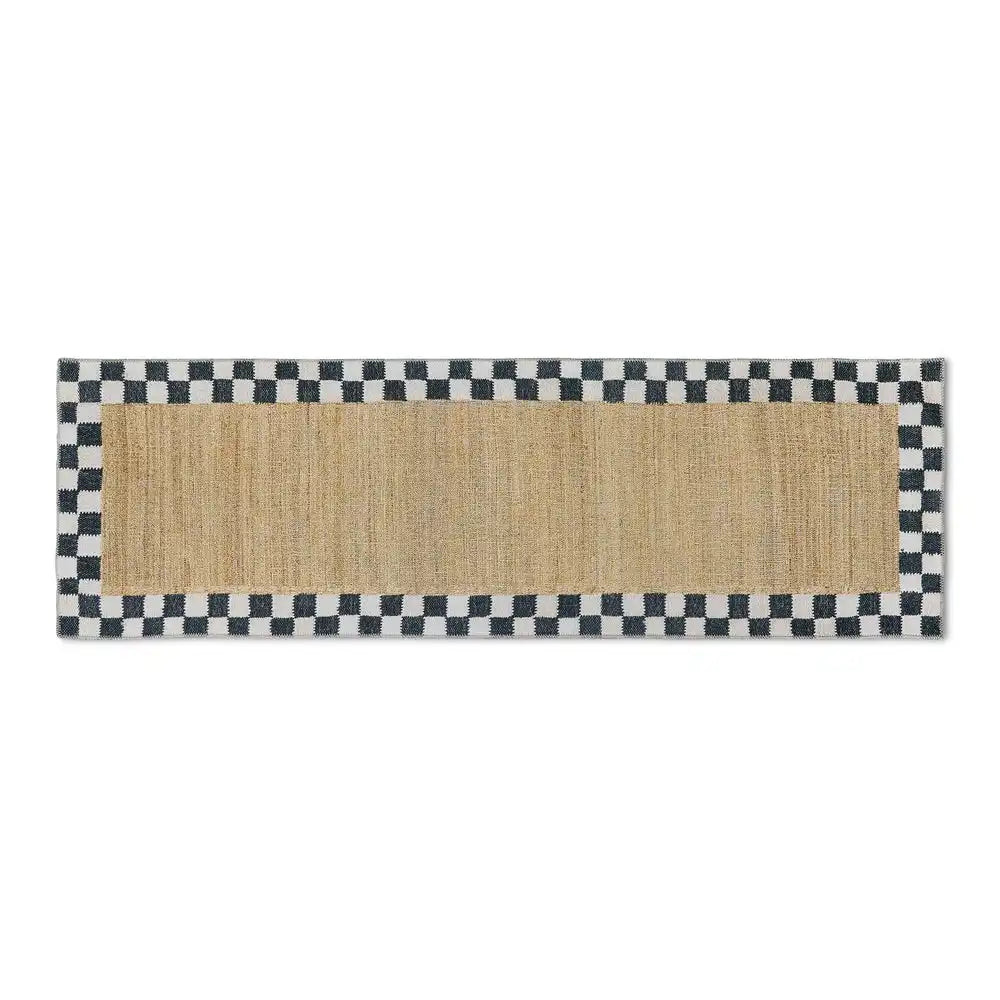 Naturals Check 2'6" x 8' Washable Runner