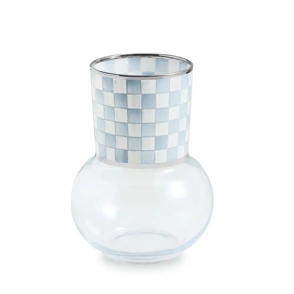 Sky Check Glass Vase