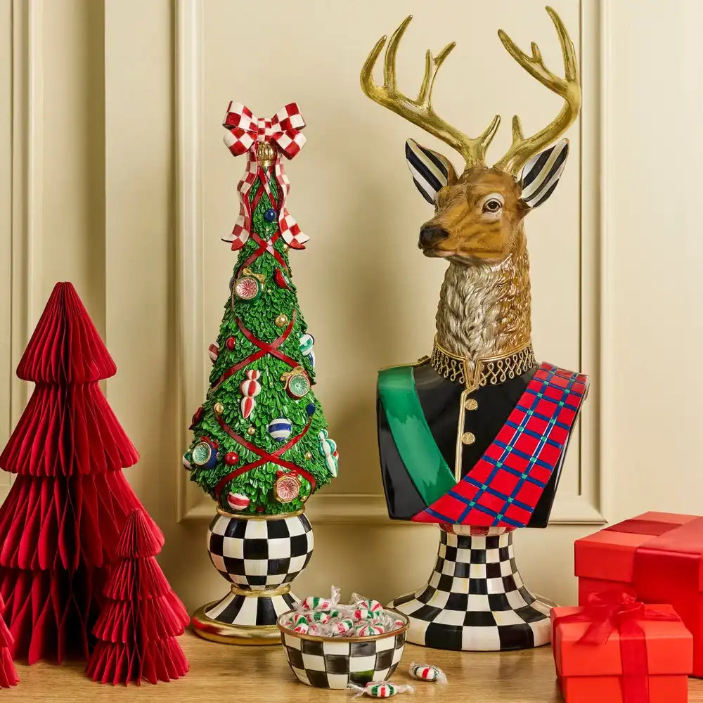 Timeless Tartan Stag Head Bust