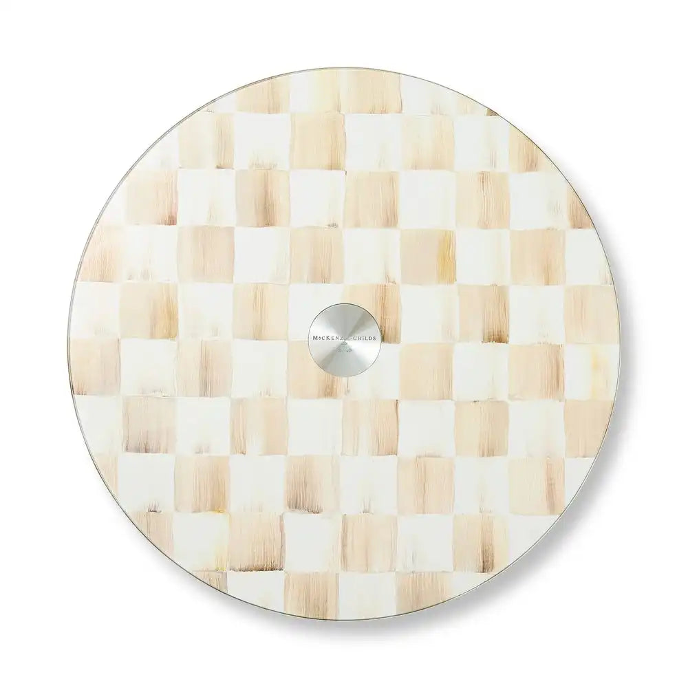Courtly Check Glass Lazy Susan