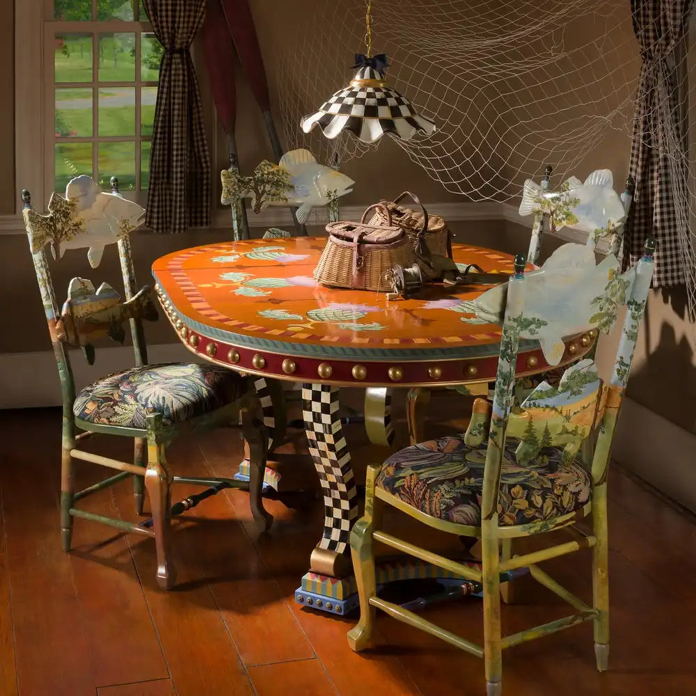 Courtly Check Ceramic Fluted Hanging Lamp