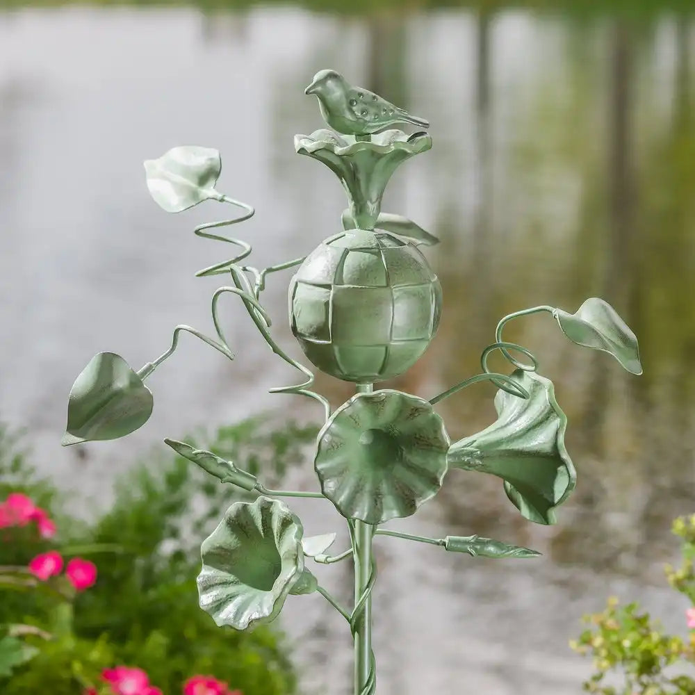 Morning Glory Garden Stake