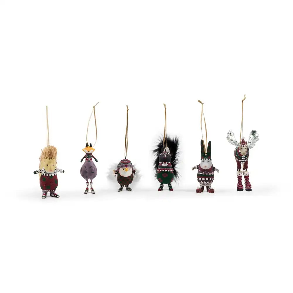 Patience Brewster Mooseltoe Mini Ornaments, Set of 6