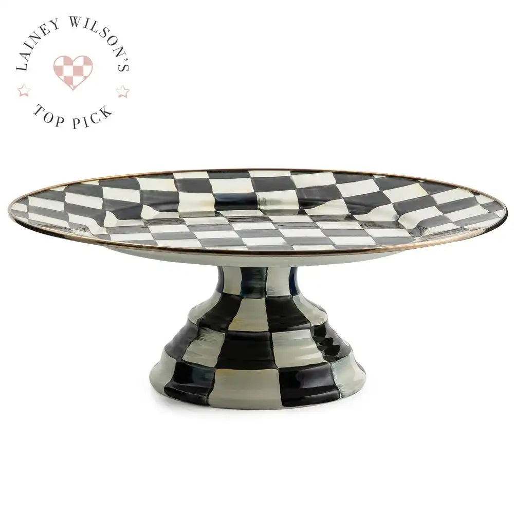 Courtly Check Large Pedestal Platter
