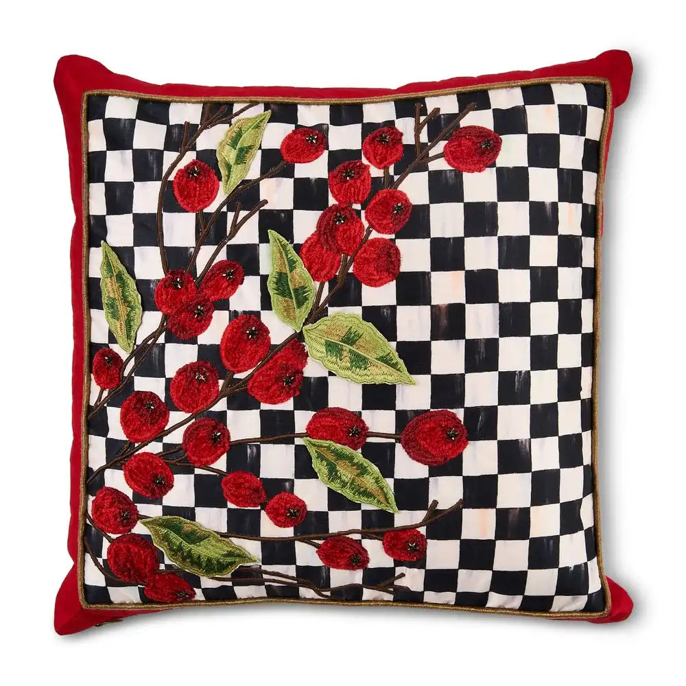Courtly Check Holly Throw Pillow