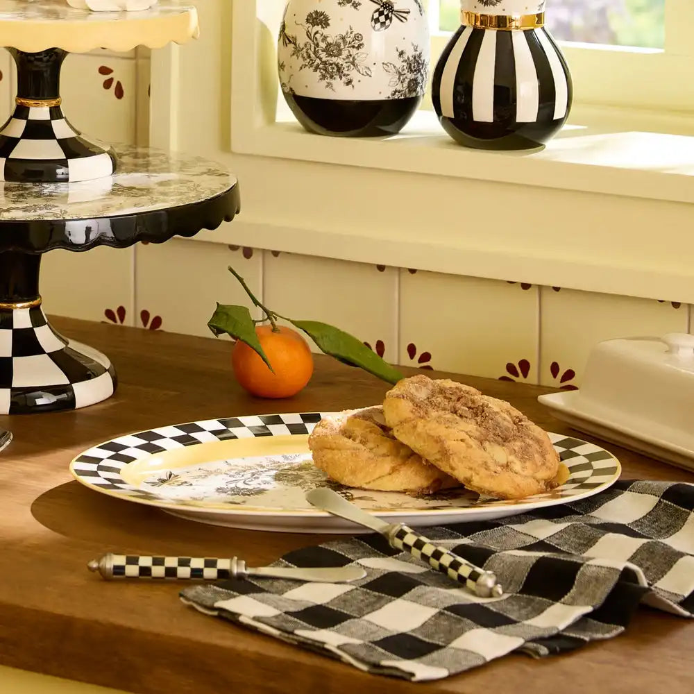 Bee Toile Oval Platter