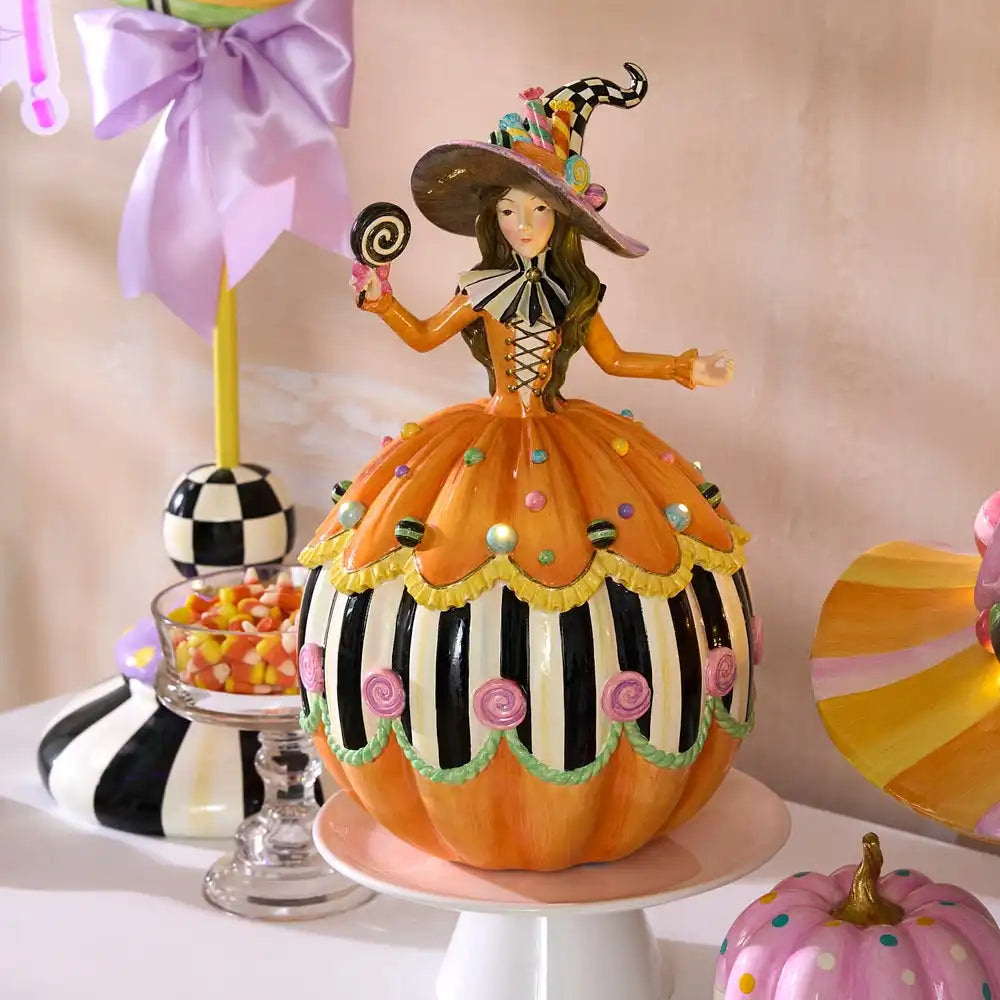 Trick or Treat Illuminated Witch Figurine