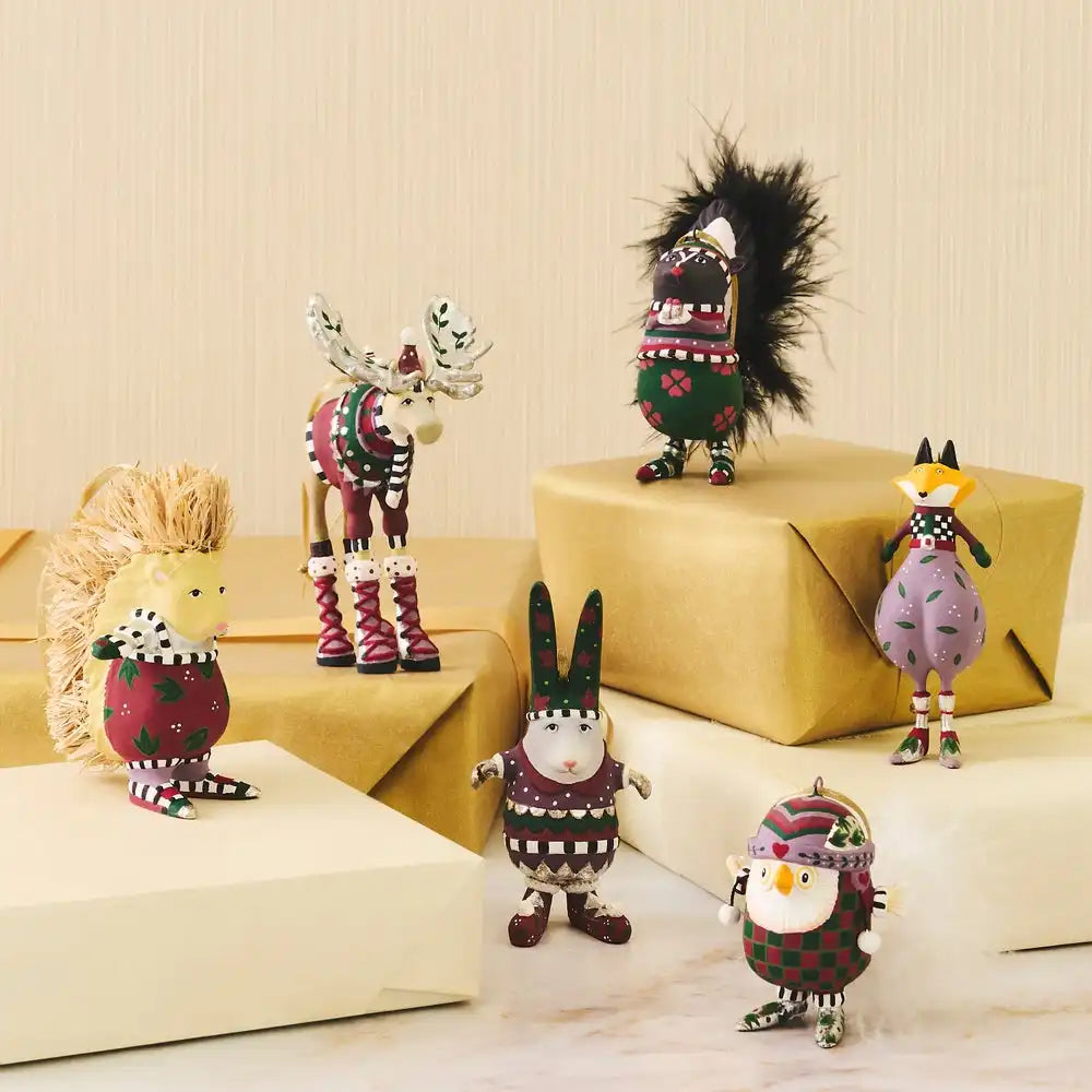 Patience Brewster Mooseltoe Mini Ornaments, Set of 6