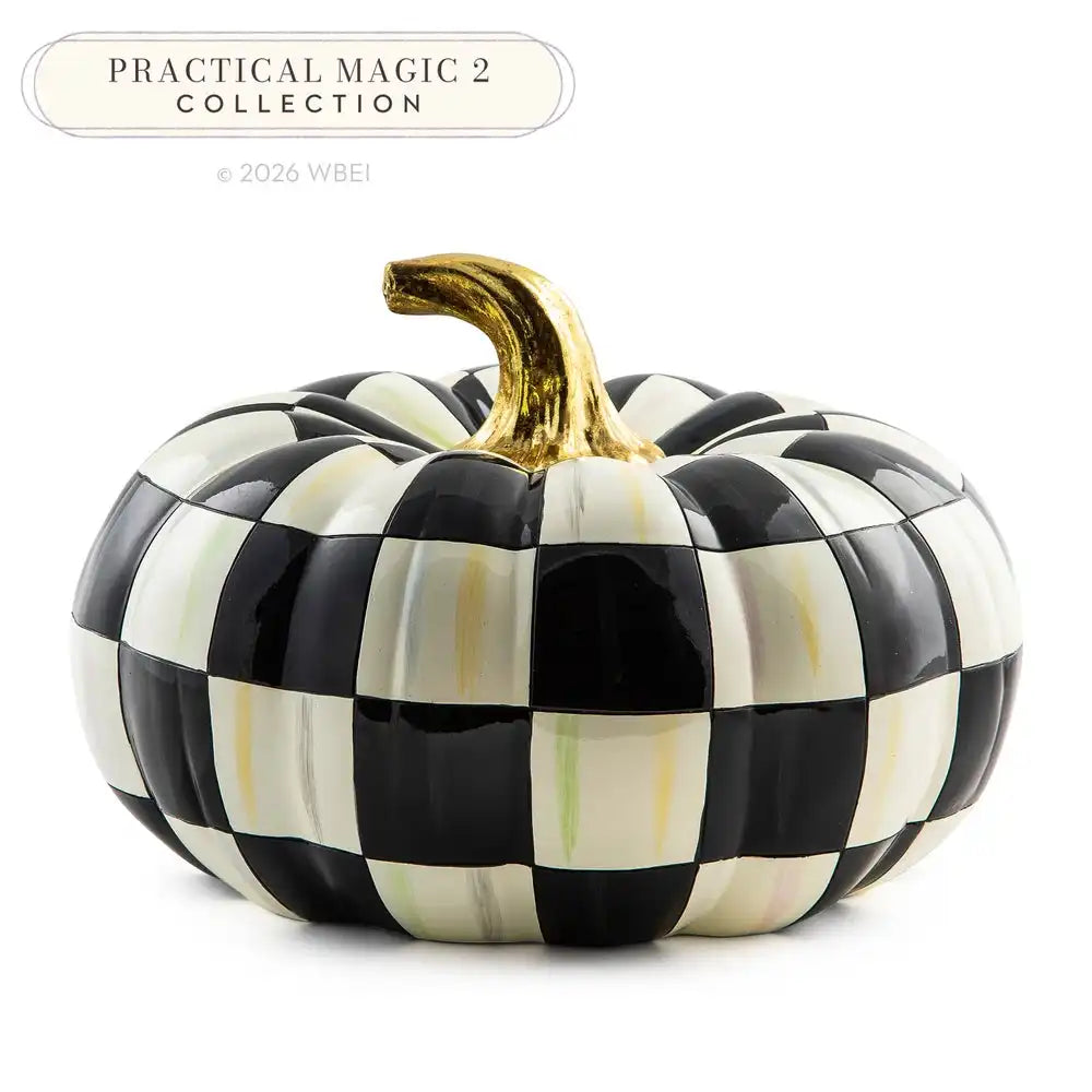 Courtly Check Squashed Glossy Medium Pumpkin
