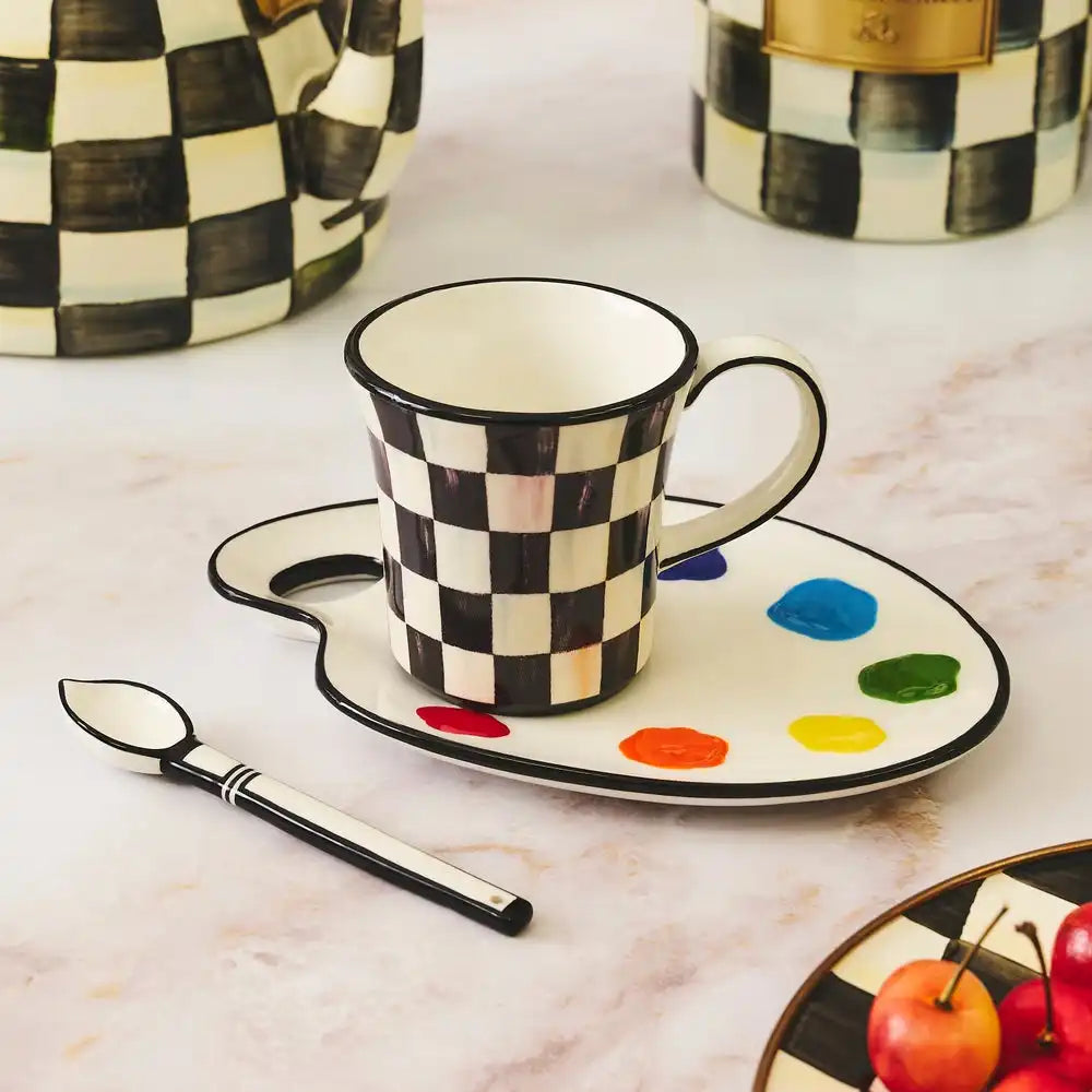 Artist Palette Mug & Saucer Set