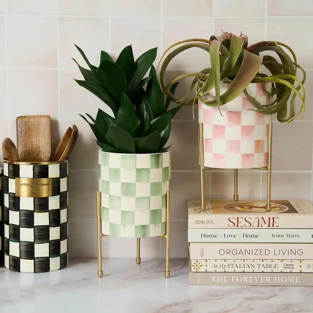 Rosy Check Tabletop Planter