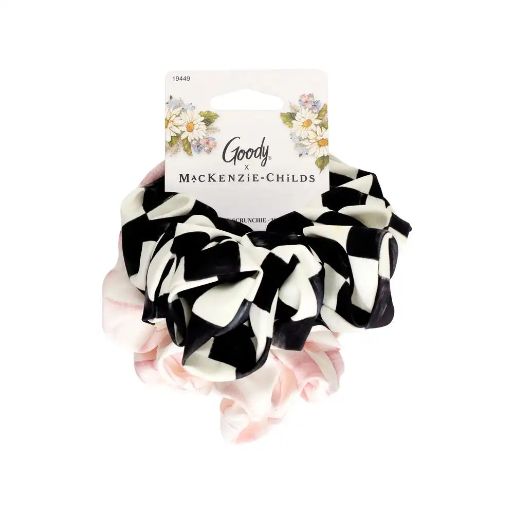 Goody Multi Check Satin Scrunchie Set