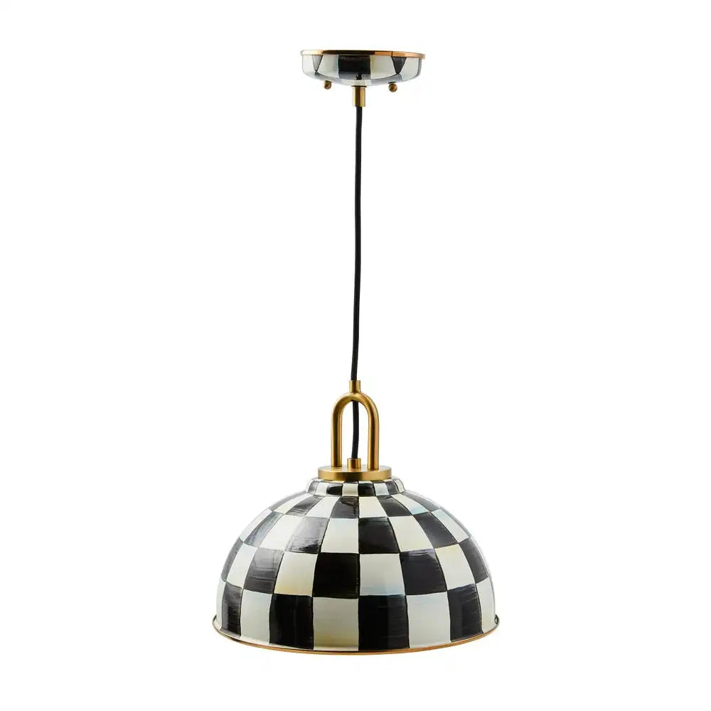 Courtly Check 12" Dome Pendant Lamp