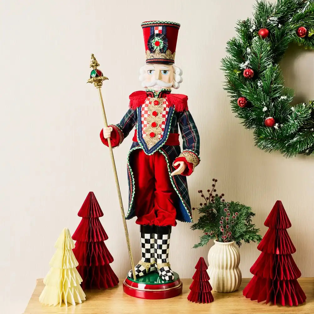 Timeless Tartan Fabric Nutcracker