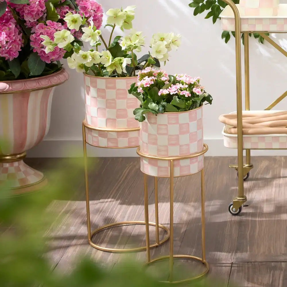 Rosy Check It Out Planters, Set of 2