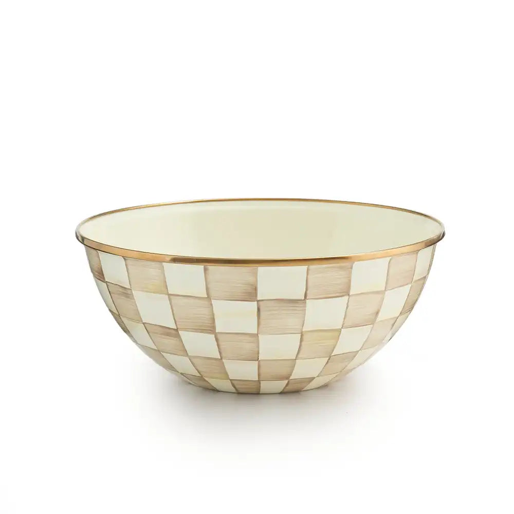 Mocha Check Large Everyday Bowl