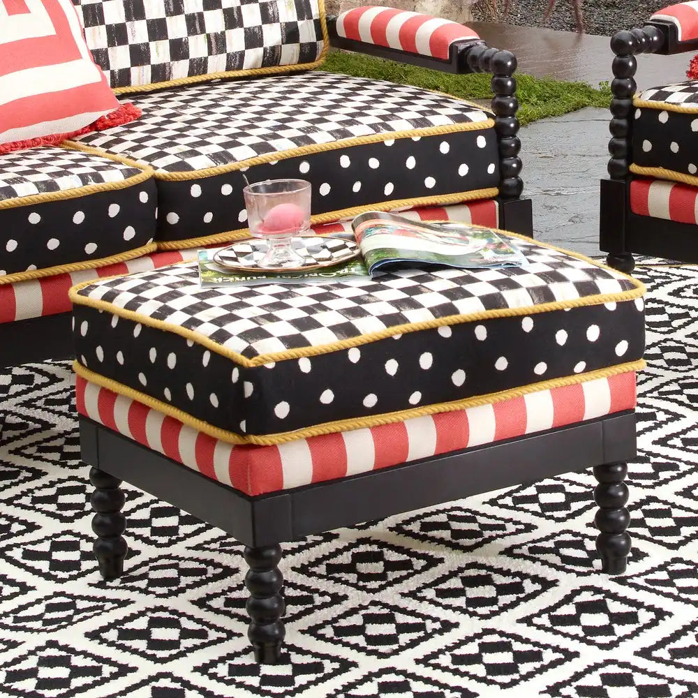Spindle Cabana Outdoor Ottoman