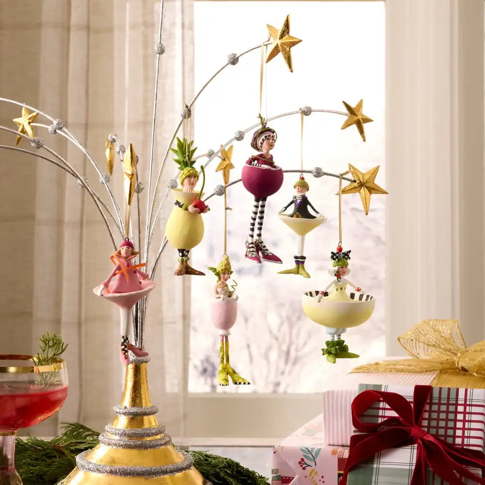 Patience Brewster Mini Cocktail Ornaments, Set of 6