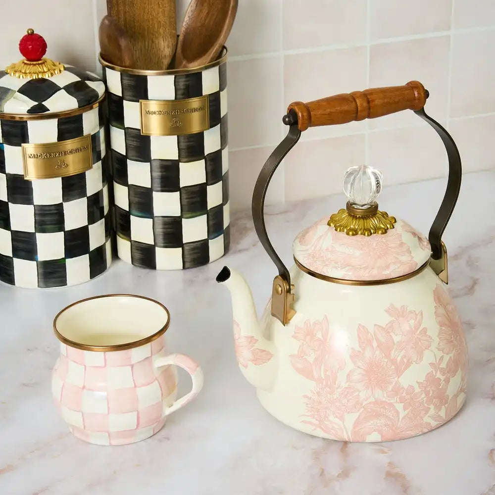 Rosy English Garden 2 Quart Tea Kettle