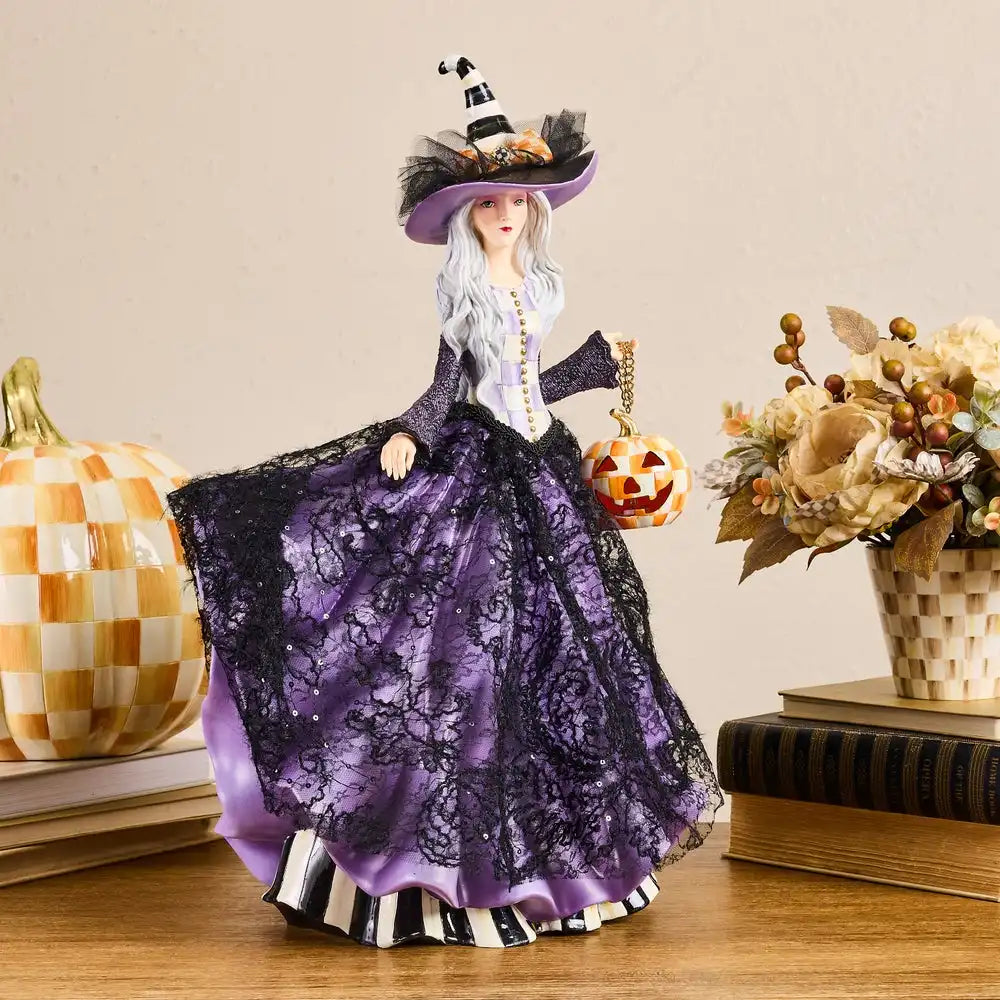 The Pumpkin Belle Witch Illuminated Figurine