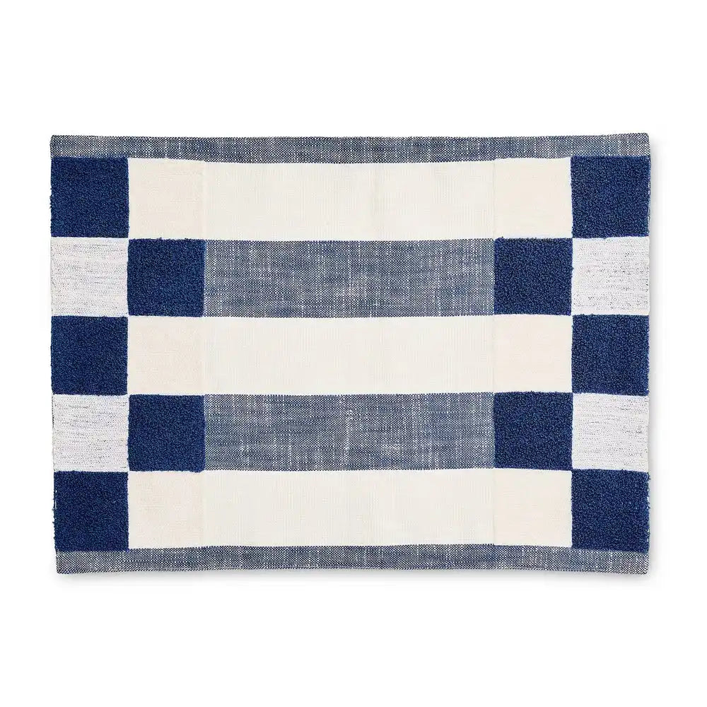 Flax Checks and Stripes Placemats, Set of 4