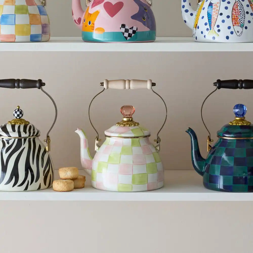 Palm Beach Check 2 Quart Tea Kettle