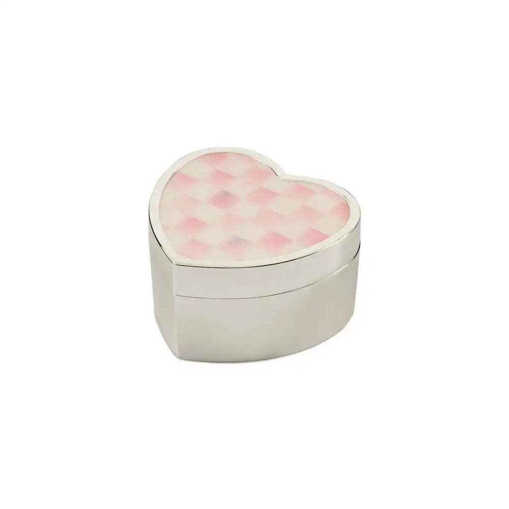 Rosy Check Heart Trinket Box