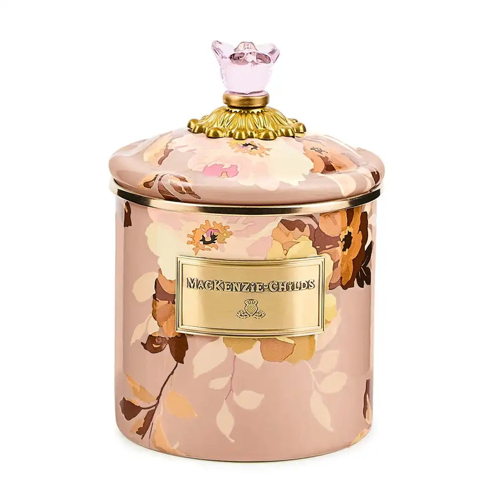 Wild Rose Mauve Canisters, Set of 3