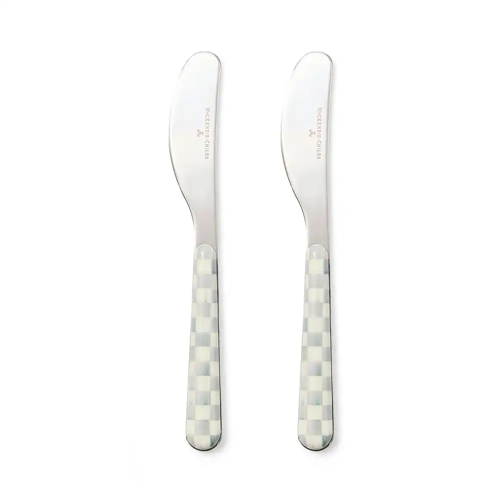 Sterling Check Bistro Spreaders, Set of 2