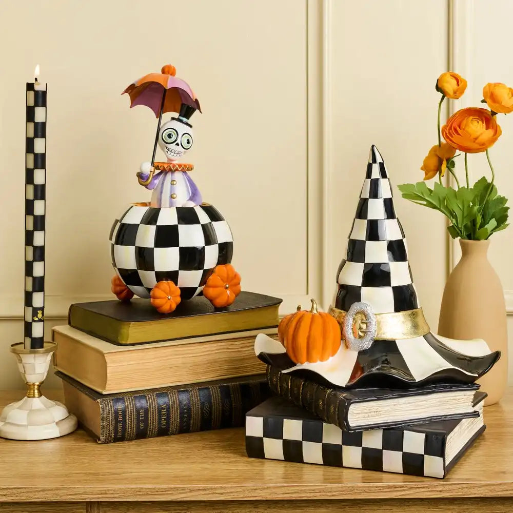 Courtly Check Witch Hat on Books