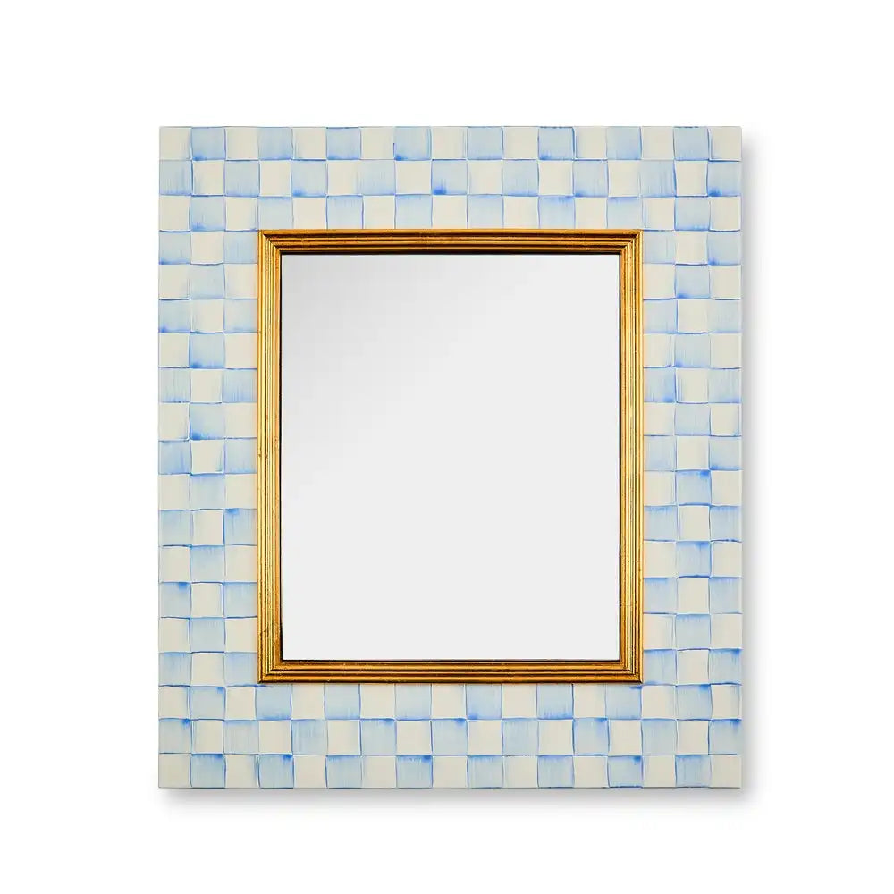 Sky Check Enamel Wall Mirror