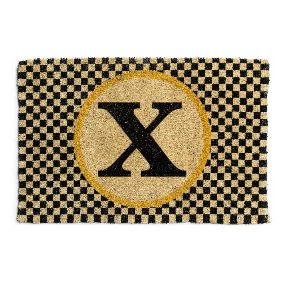 Monogrammed "X" Entrance Mat