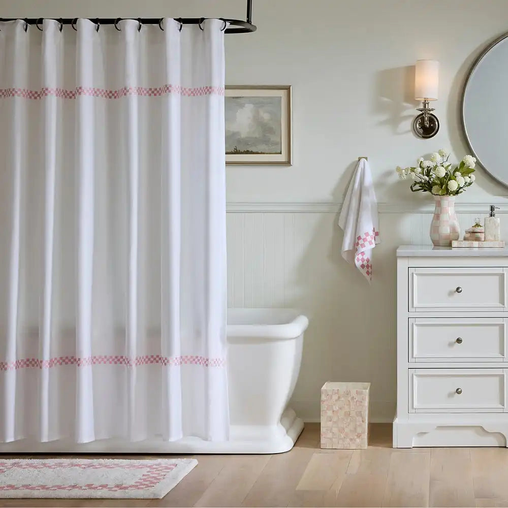 Signature Collection Black Check Shower Curtain