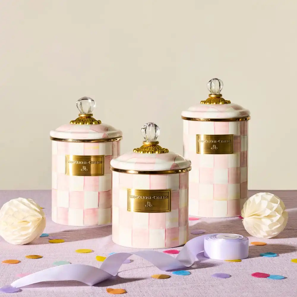 Rosy Check Canisters, Set of 3