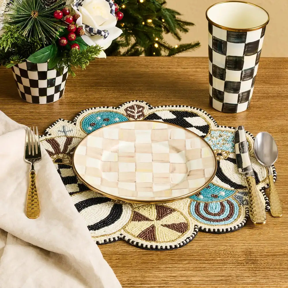 Natural Noel Jolly Ornaments Placemat