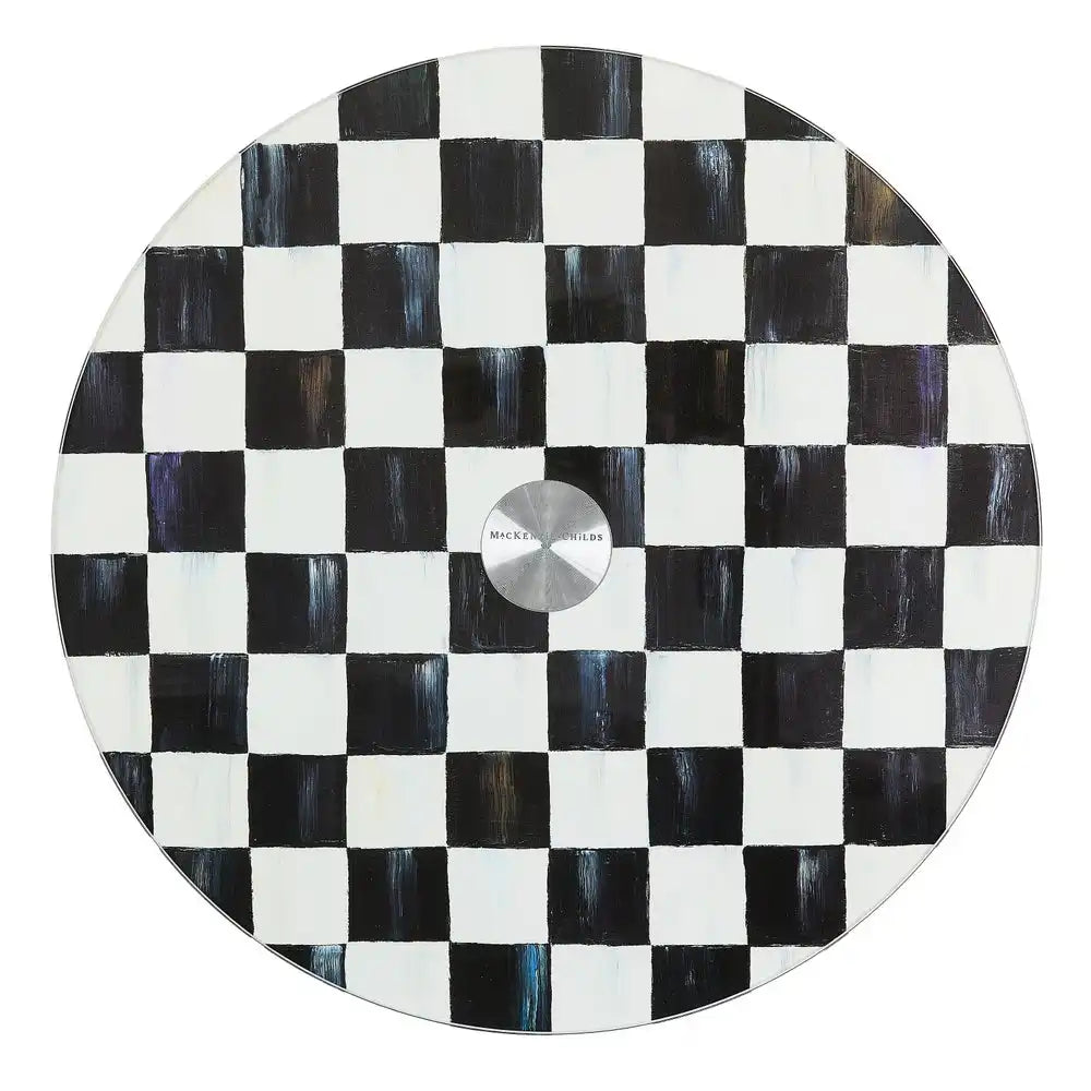 Courtly Check Glass Lazy Susan