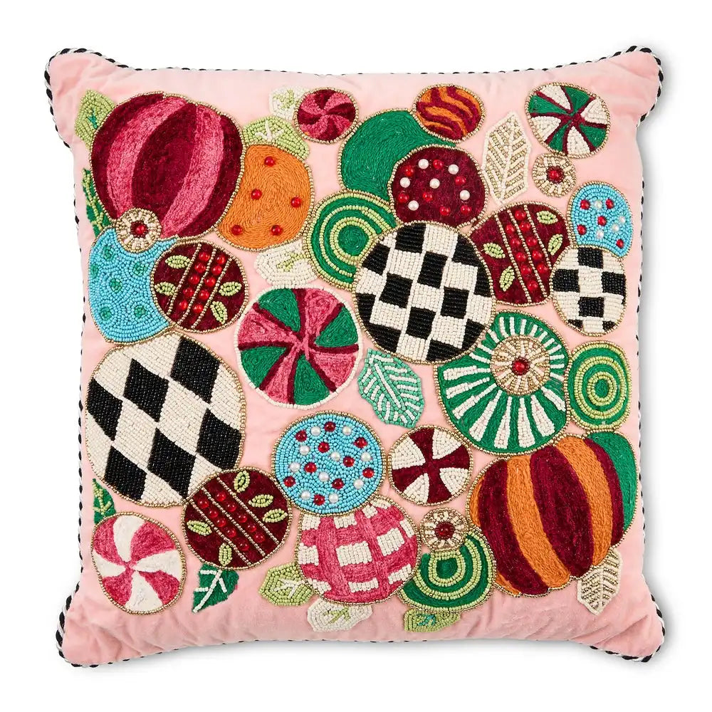 Confetti Jolly Ornament Throw Pillow