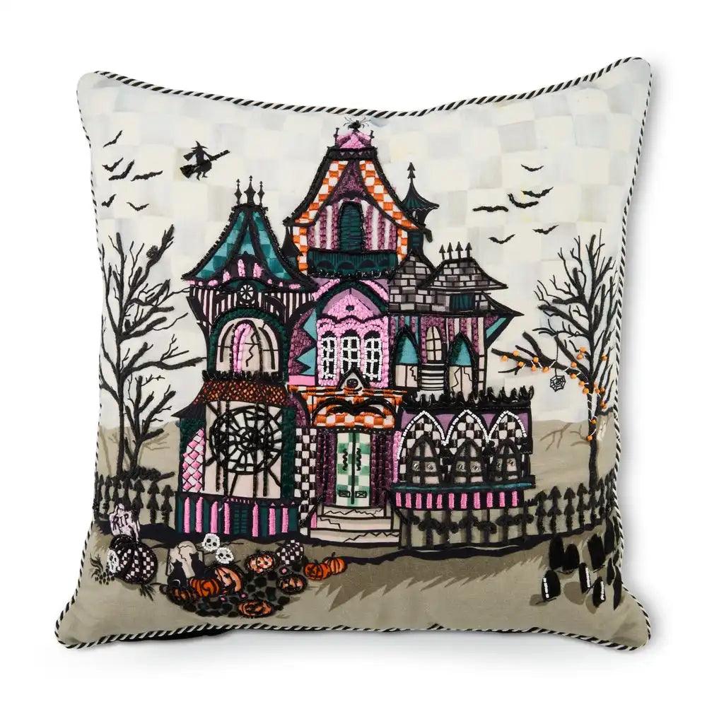 Haunted House Throw Pillow