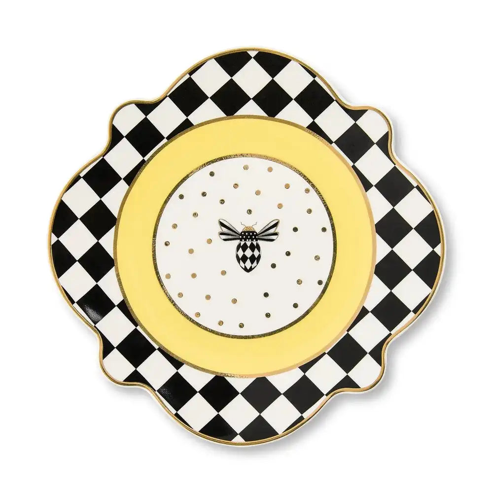 Bee Toile Salad Plate