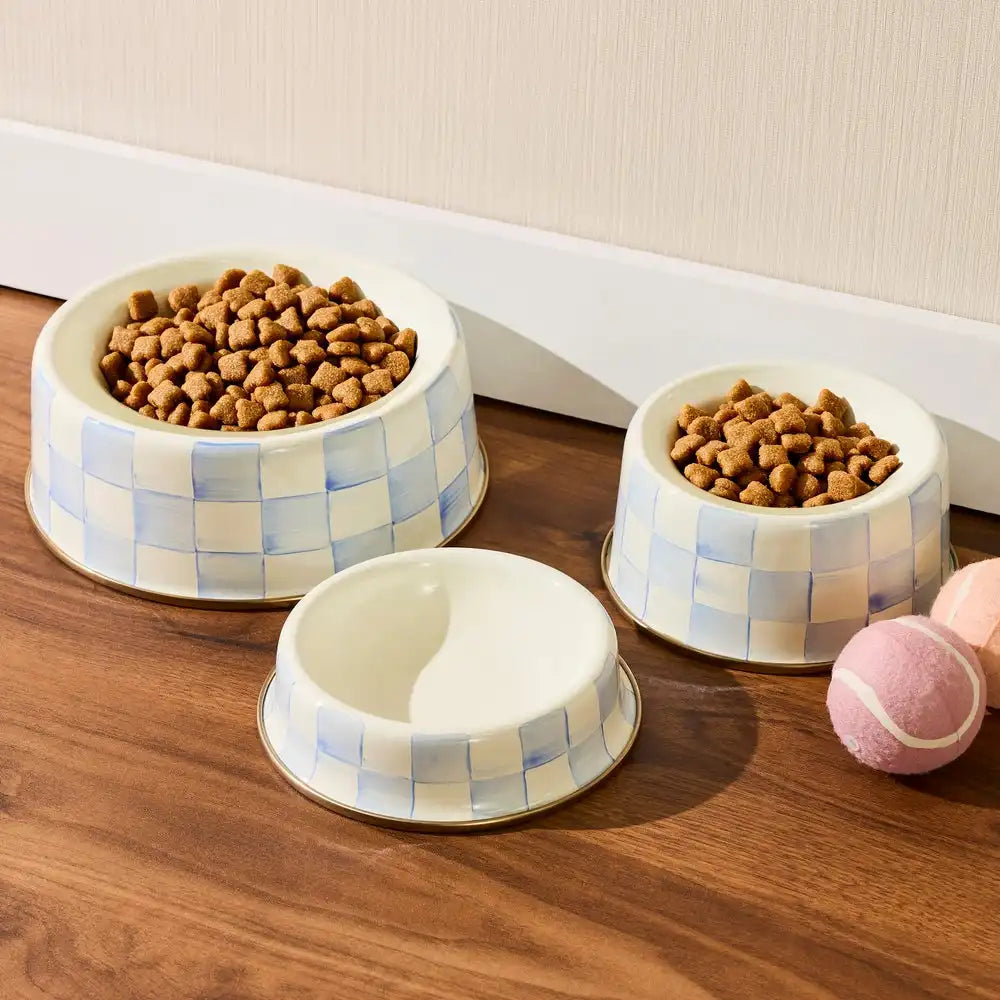 Sky Check Small Pet Dish
