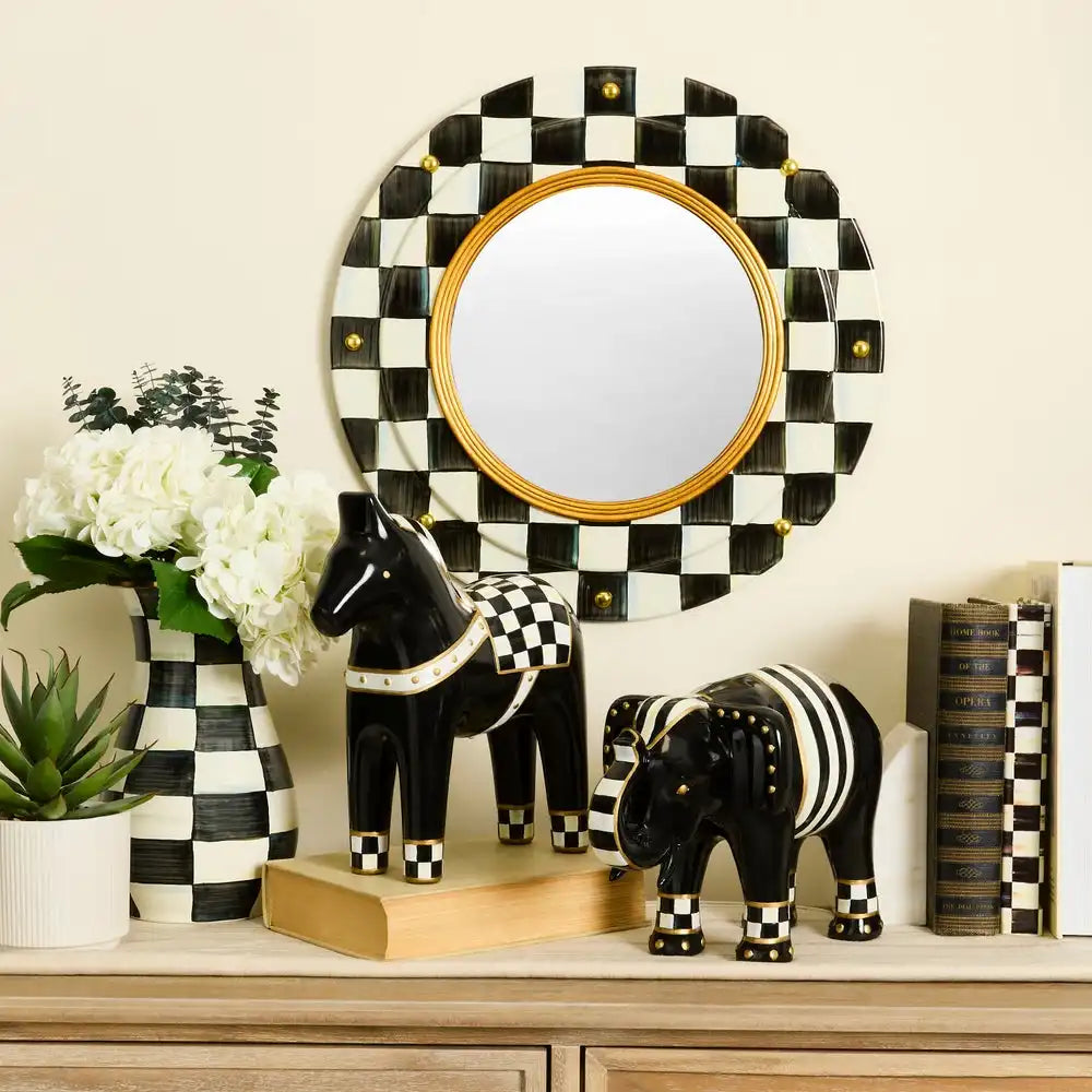 Courtly Check Elephant Figurine