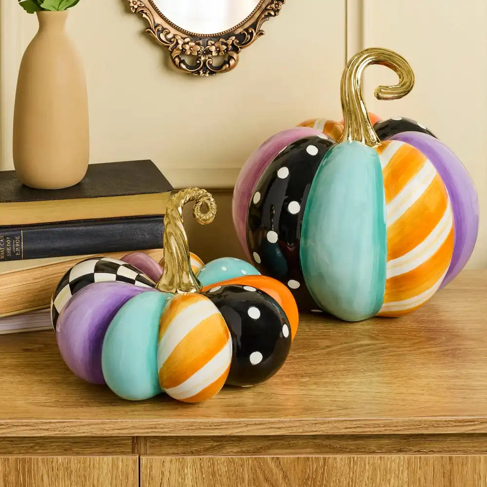 Whimsy Patchwork Small Squashed Pumpkin