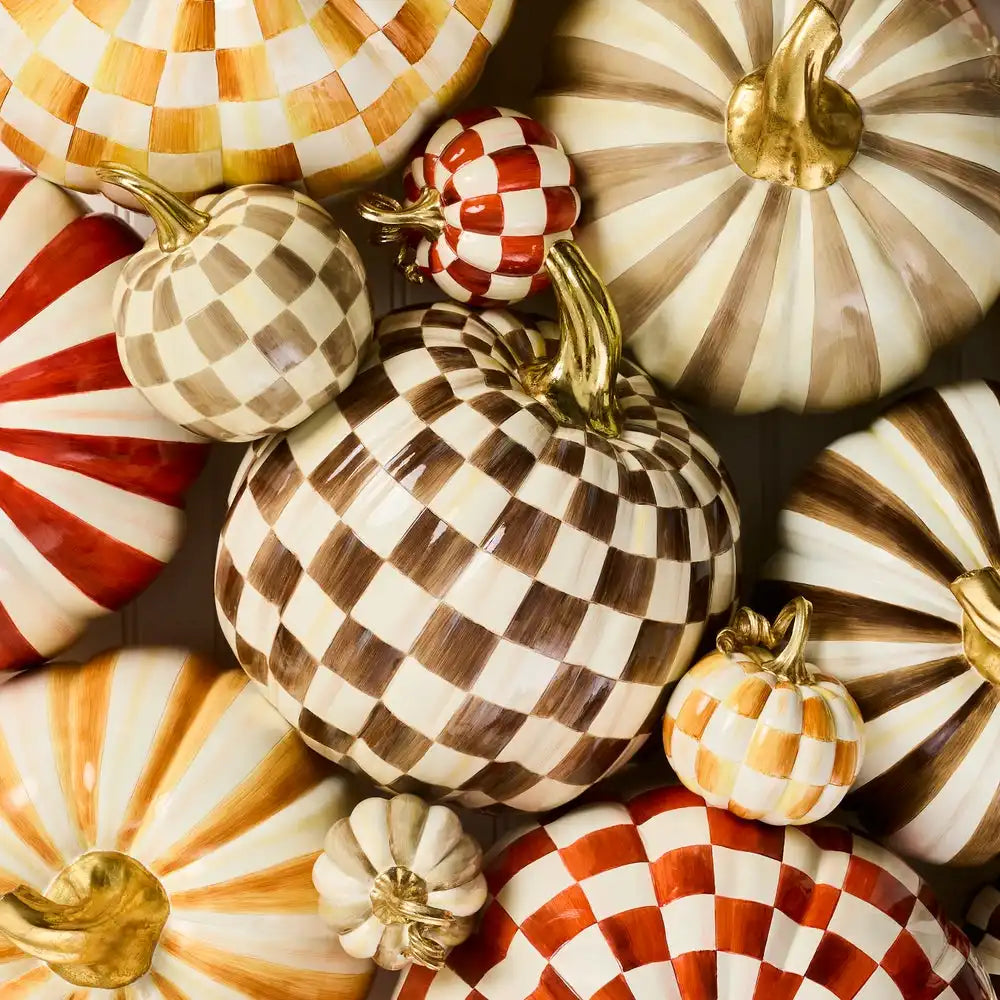 Chocolate Check Medium Pumpkin