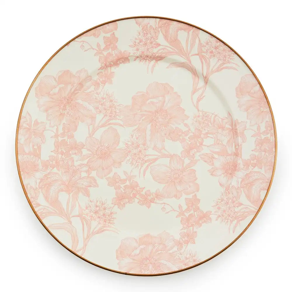 Rosy English Garden Enamel Salad/Dessert Plate