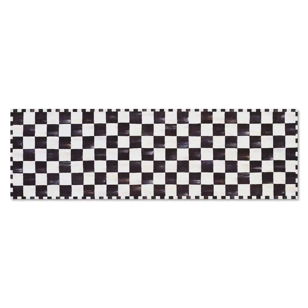 Courtly Checkered 2'6" x 8' Washable Runner