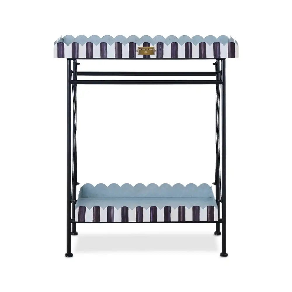 Courtly Stripe Galvanized Indoor/Outdoor Butler