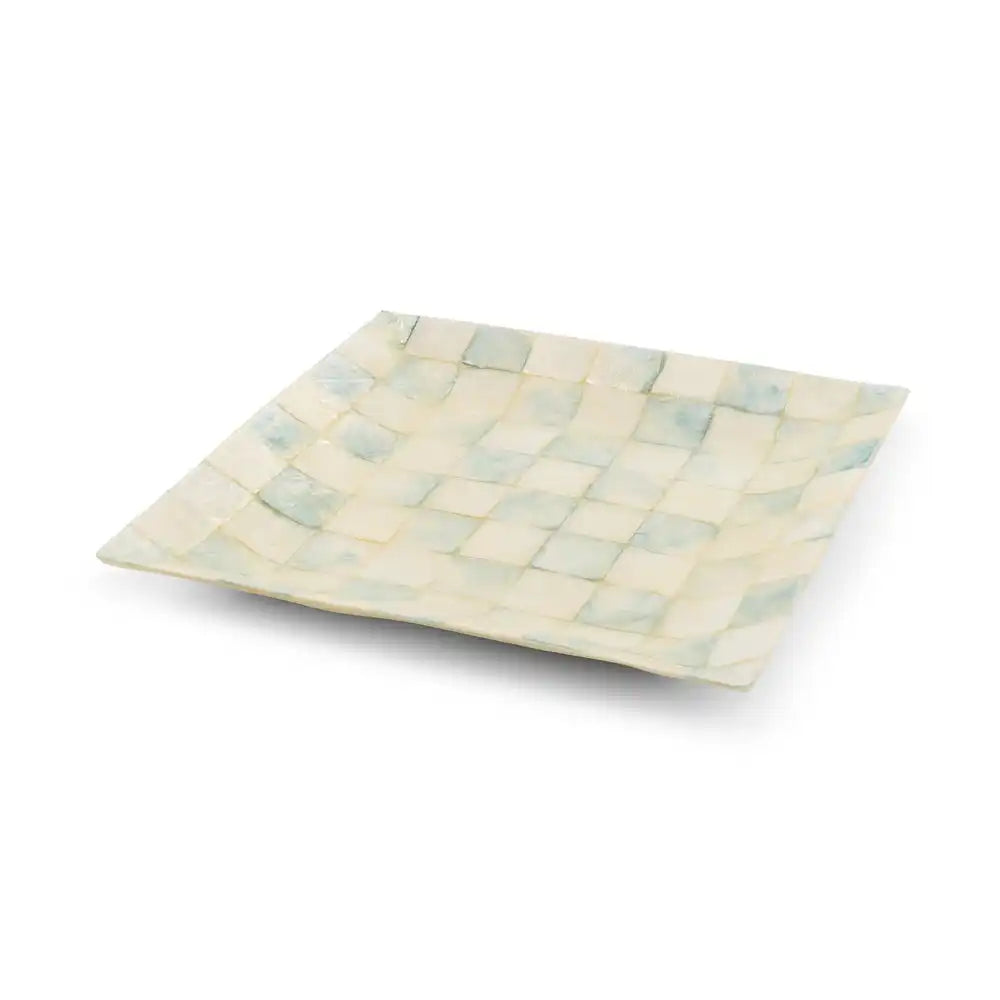Sky Check Capiz Catchall Tray