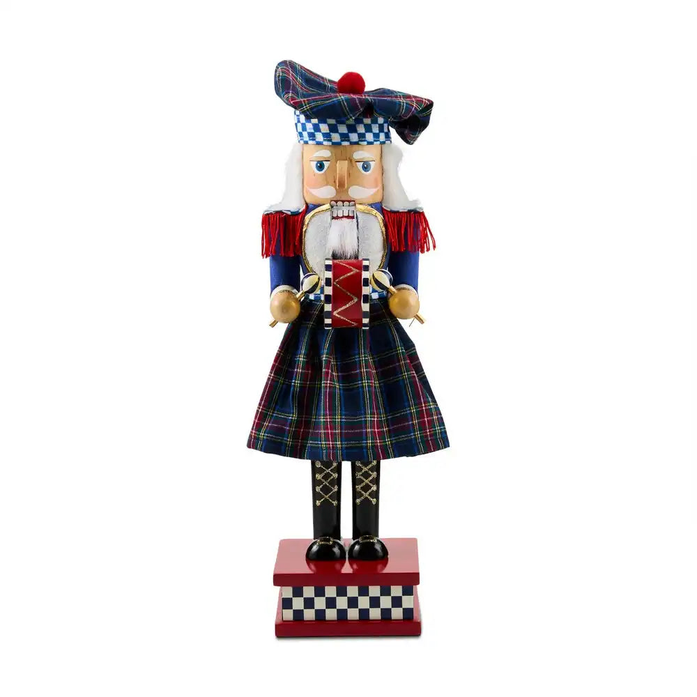 Timeless Tartan Wood Nutcracker