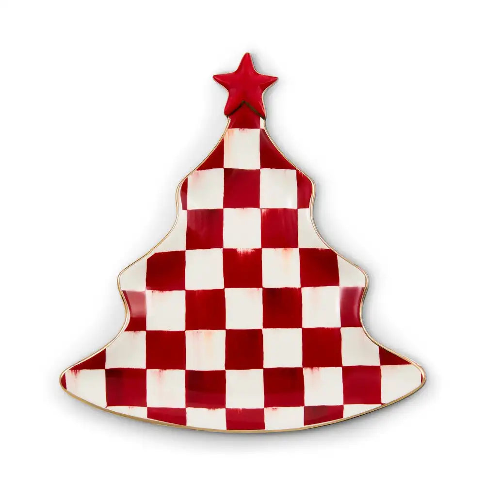 Cherry Check Tree Trinket Tray