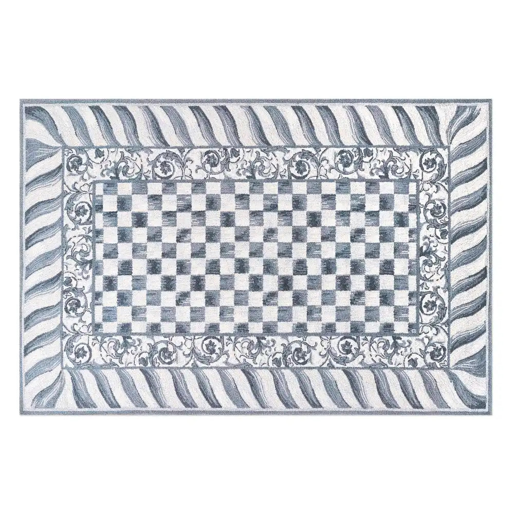 Sterling Check 5' x 7'6" Washable Rug